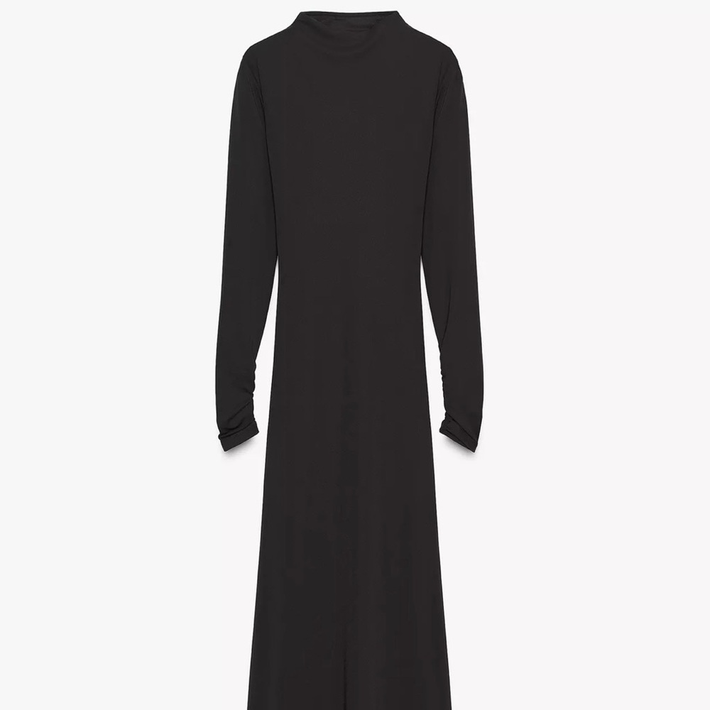 NWT Zara Open Back Crepe Maxi Dress – Dark Brown - Picture 4 of 11